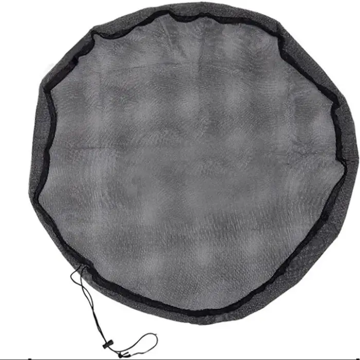 Couverture en filet pour seau de récupération d'eau de pluie avec cordon de serrage - Filet de prote