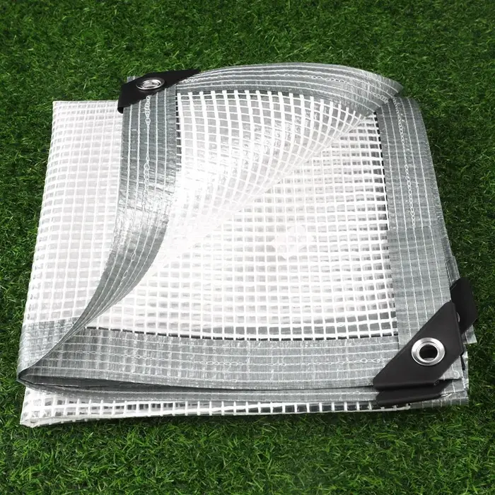 Bâche imperméable en PE renforcée à bord argenté 160 180GSM