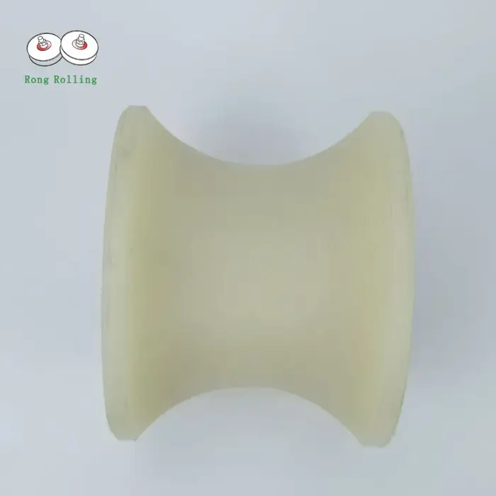 Rouleau en nylon à rainures coulissantes, diamètre 60 mm, épaisseur 48 mm, diamètre de la rainure en U 50 mm, roue en nylon pour portail avec double roulements 6201RS
