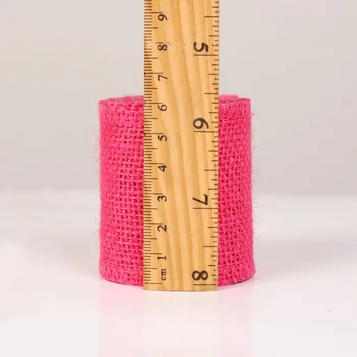 1 rouleau de ruban coloré en toile de Jute naturelle