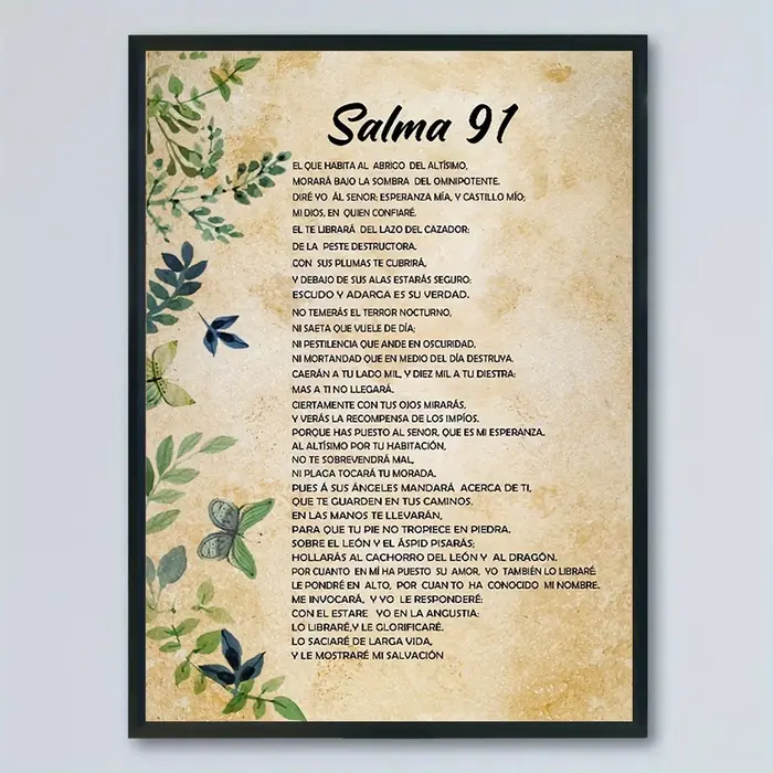 Impression sur toile de poème biblique espagnol moderne