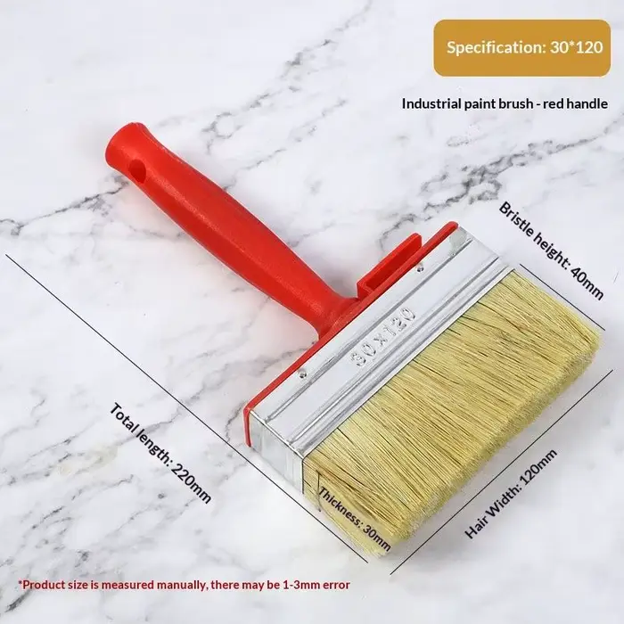 Pinceau plat 1 pièce pour murs lisses, poils de qualité supérieure, ergonomique pour un travail rédu