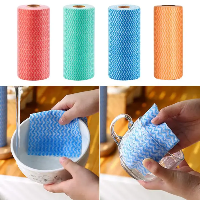 50 rouleau de serviettes en papier chiffon de nettoyage jetable lingette