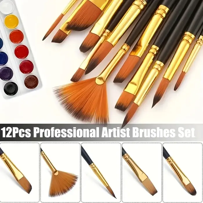 Ensemble de pinceaux professionnels pour peinture de précision (36 pièces) - Pour huile