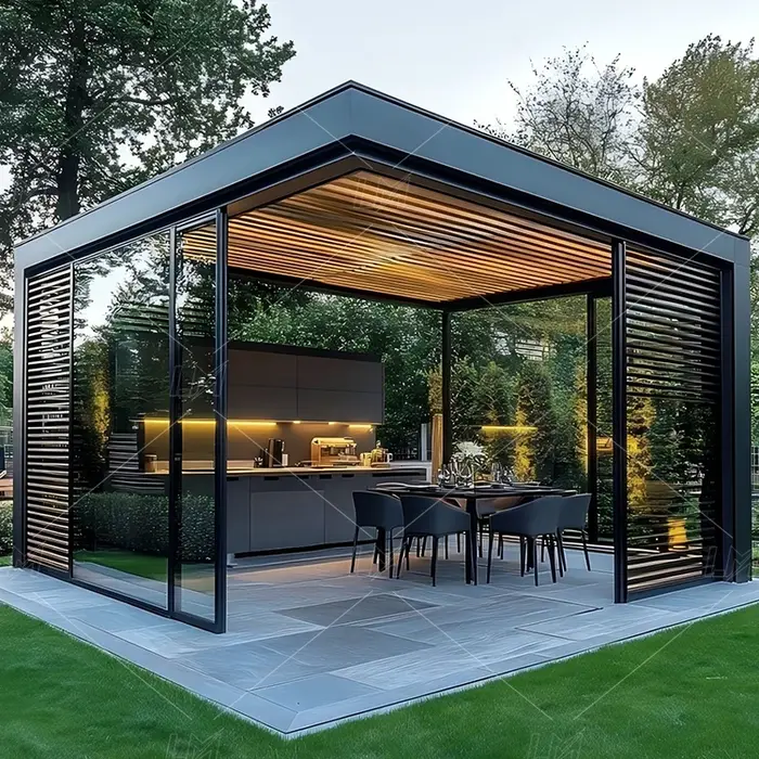 Pergola 3x6m support incurvé