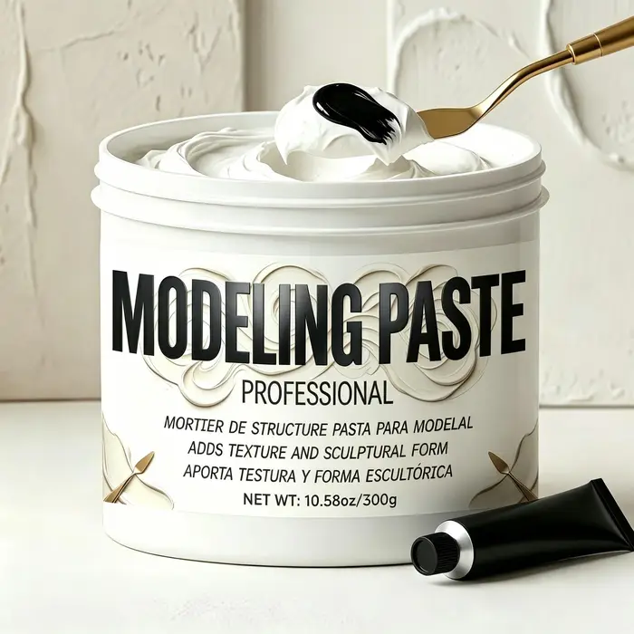 Pâte à modeler blanche, texture moyenne, prête à l'emploi pour les travaux en plâtre, la sculpture artistique et les projets.