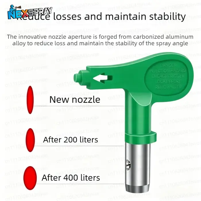Pistolet de pulvérisation de peinture sans air 1 pièce vert avec filtre et buse