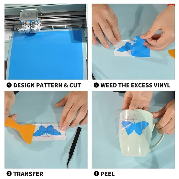 Feuille de vinyle adhésive à paillettes/rouleau de Film graphique