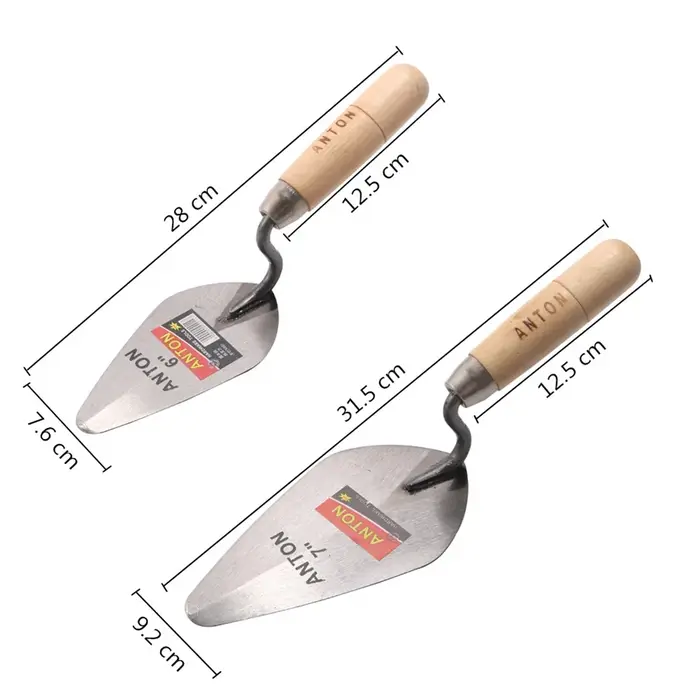 Truelle de plâtrage en acier au carbone 6 pouces 7