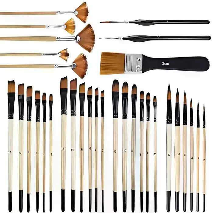 Ensemble de pinceaux de peinture acrylique