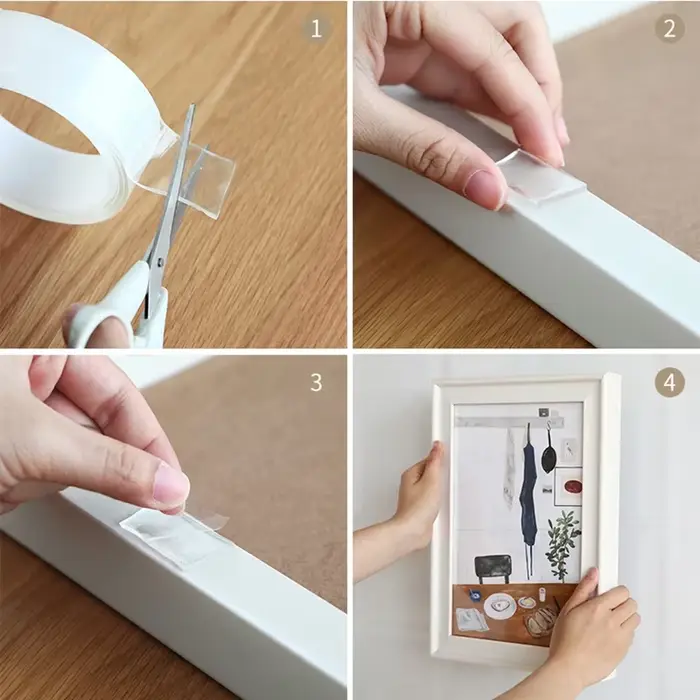 Autocollant Double face en Silicone Transparent