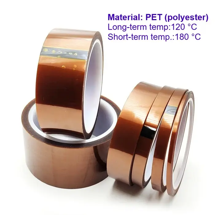 Ruban adhésif haute température en Polyimide, 5-40mm de largeur, ruban adhésif isolant, fil de batte