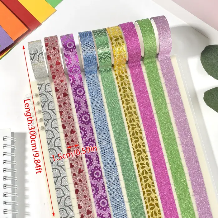 Autocollants à paillettes de couleur aléatoire