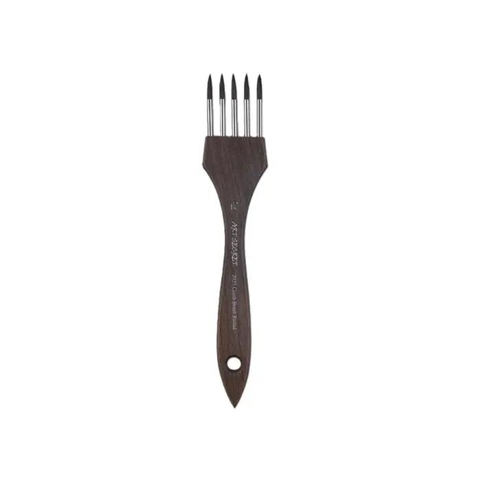 Pinceau de peinture à pointe pointue/plat à dents multiples
