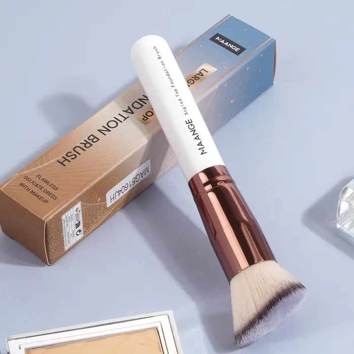 Ensemble de pinceaux de maquillage fond de teint Kabuki à angle plat