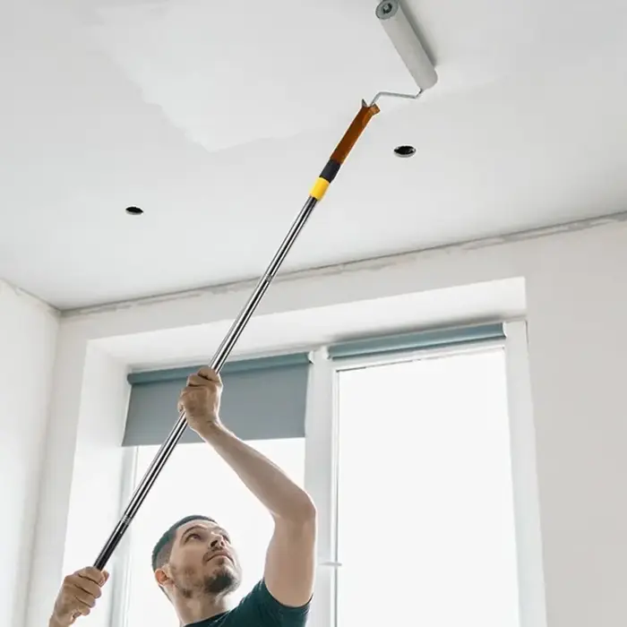 Rouleau à Peinture Rétractable, Bâton d'Extension Amovible, Multifonction