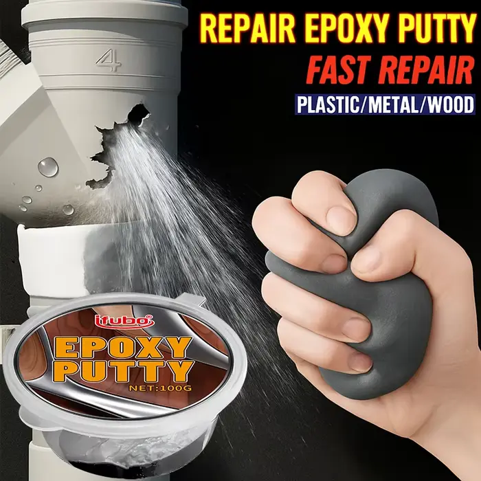 IFUBO 100G Mastic époxy Haute dureté Imperméable à séchage rapide Composé de réparation pour plastique métal bois