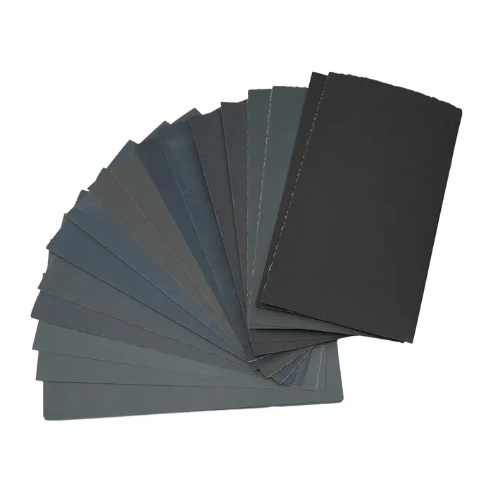 18pc papier de verre 400-3000grit papier de verre eau/sèche papier abrasif outil pour le ponçage du bois métal feuille de polissage outil de ponçage
