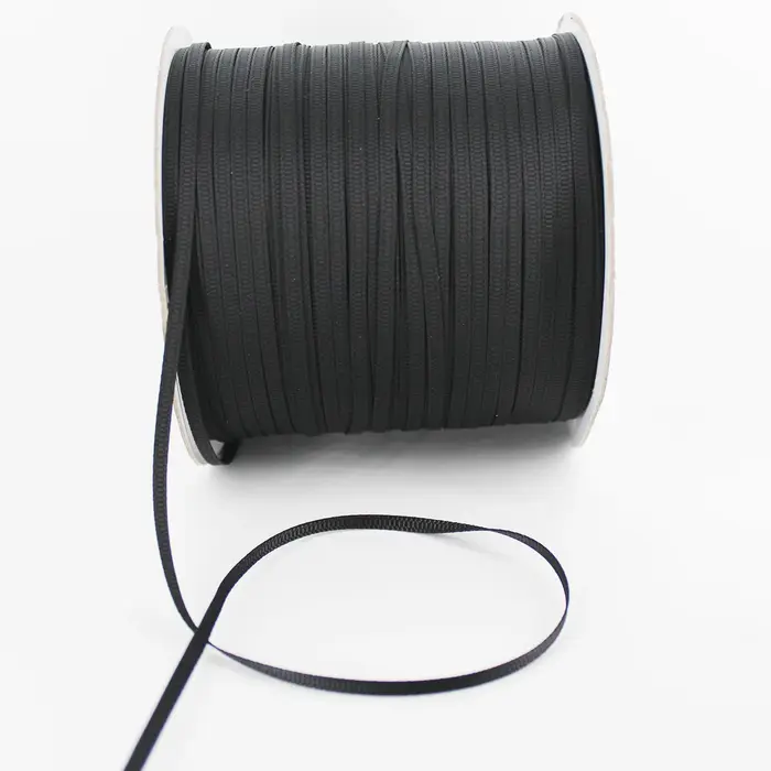 Ruban gros-grain en Polyester de couleur noire