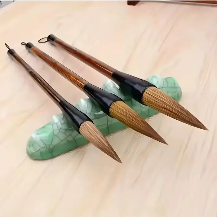 Ensemble de pinceaux de peinture de haute qualité, 3 pièces, grands, moyens et petits, pinceaux de style chinois, fournitures d'écriture et de peinture