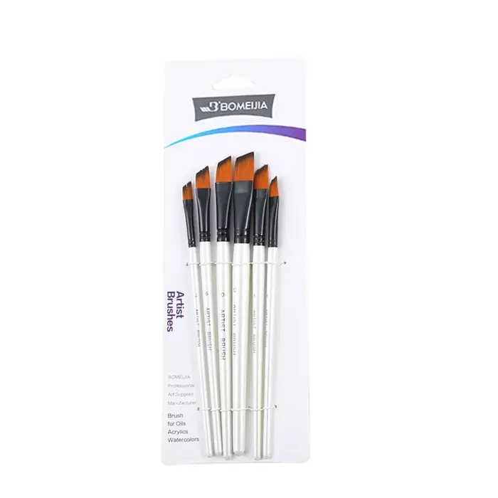 BOMEIJIA pinceaux ensemble rond Angle plat Filbert acrylique aquarelle huile Gouache brosse