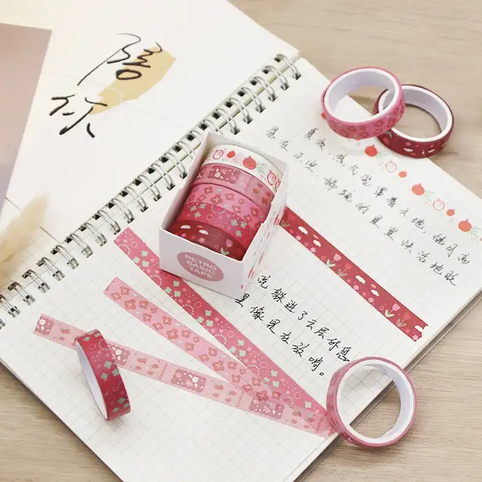 Ensemble de rubans Washi Kawaii pour scrapbooking