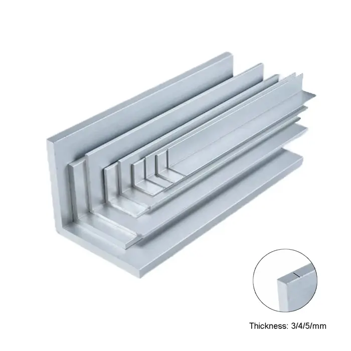 Profilé en aluminium 6061 à angle droit 20x20 25x25 30x30 40x40 50x50MM