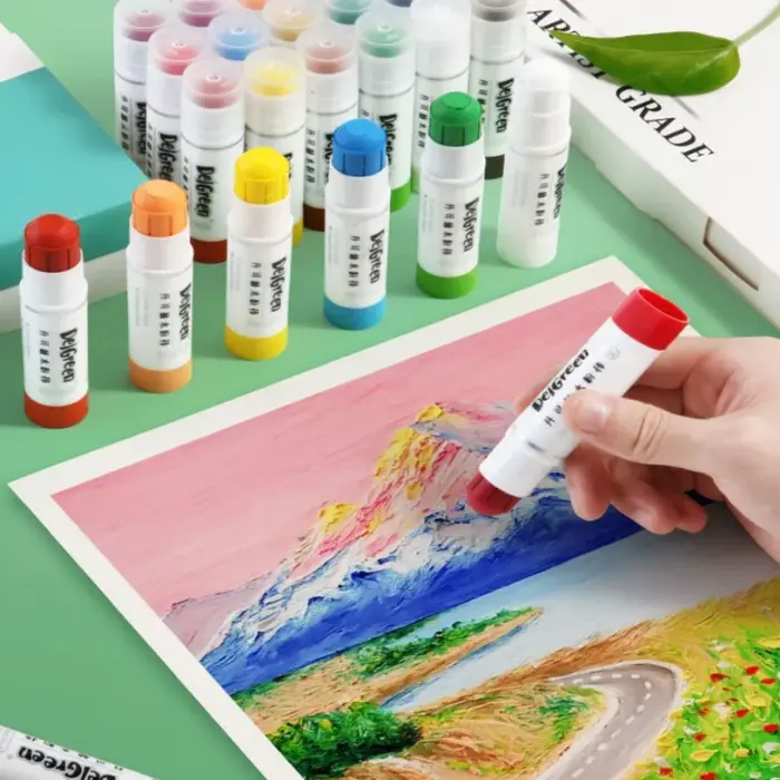 Lot de 12/24 couleurs de gouaches solides douces