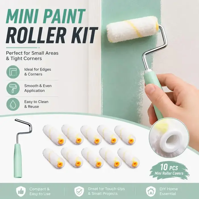 10 rouleaux de peinture en mousse durables de 100 mm