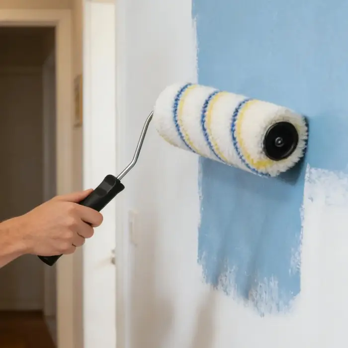 Rouleau de peinture pour la rénovation de la maison