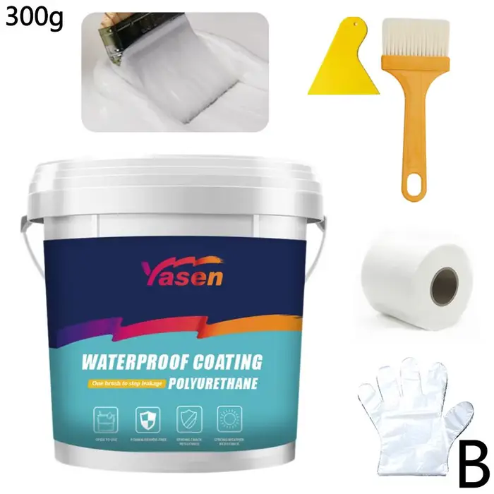 Réparation de fuite de toit et de mur extérieur, revêtement étanche en polyuréthane à base d'eau, ré
