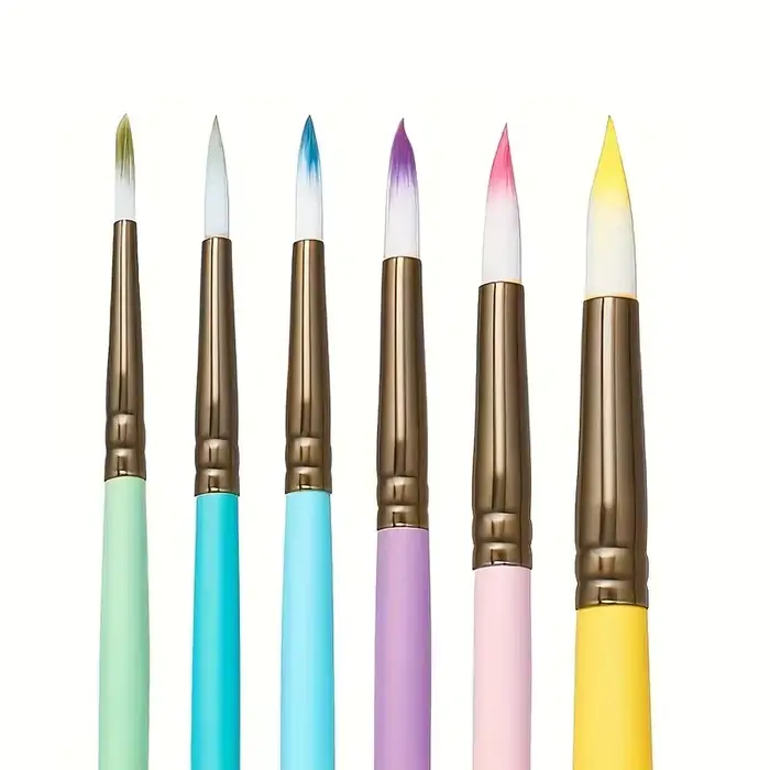 Ensemble de 6 pinceaux de peinture, série artiste, adaptés aux artistes et aux débutants pour la pei