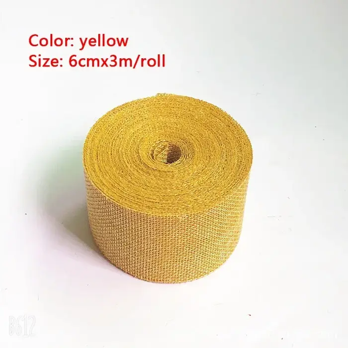Rouleau de ruban en toile de Jute naturelle colorée