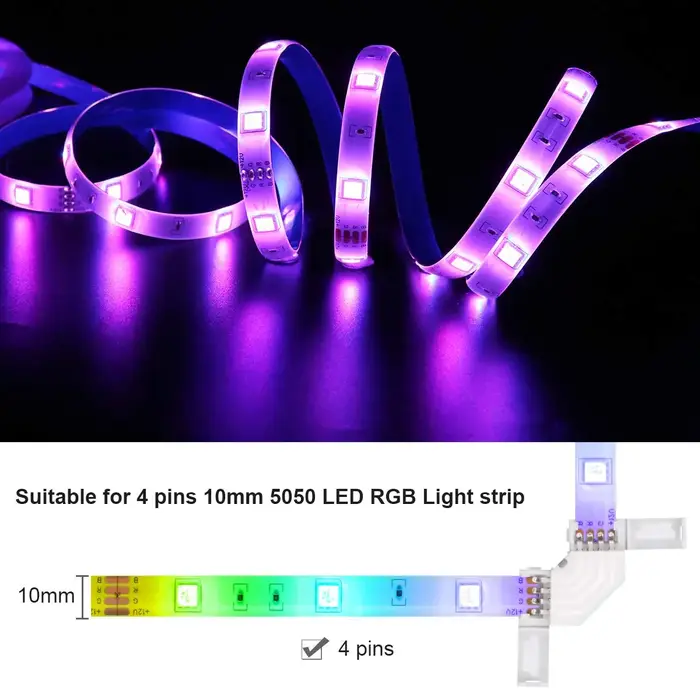 Connecteur d'angle LED RVB