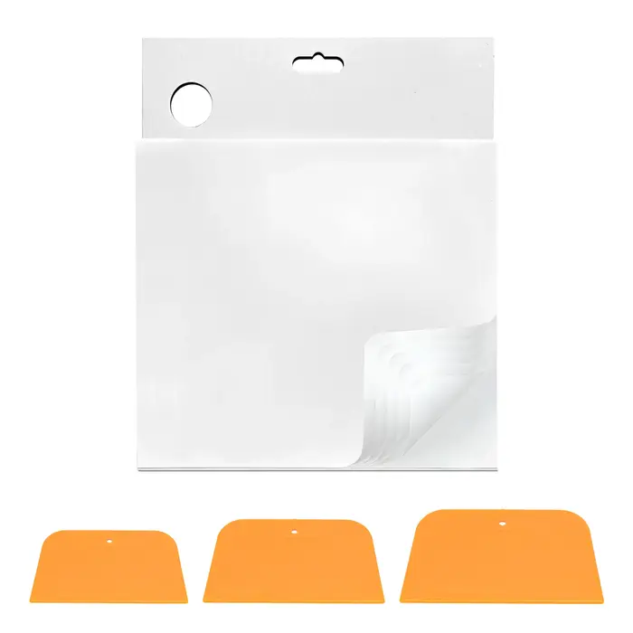Spatules en plastique de 4/5/6 pouces avec papiers de ponçage mixtes pour l'application de mastic et de glaçage sur carrosserie automobile