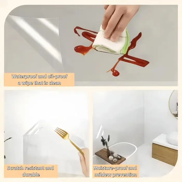 1 rouleau de papier peint transparent protecteur pour mur