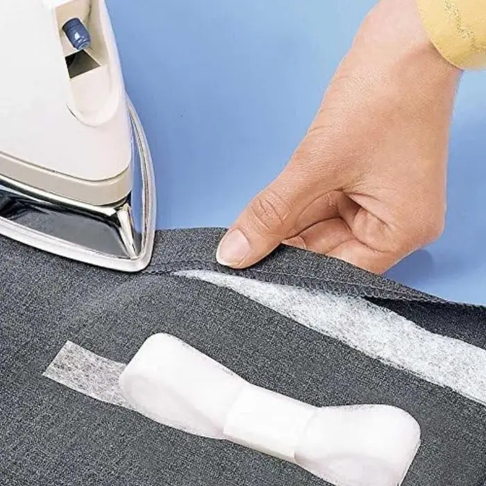 Fer sur ourlet ruban Double face Non-tissé doublure adhésif tissu vêtements