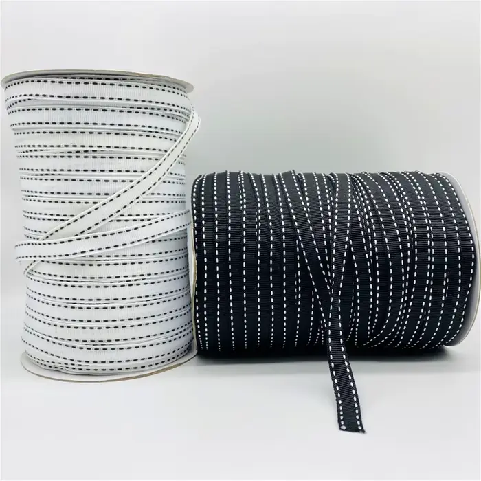 5ayrds/Lot 10mm blanc noir ruban gros grain pour mariage décoration de noël bricolage