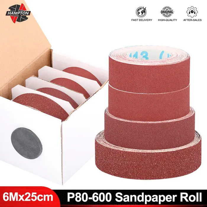 Rouleau de papier abrasif pour outil converasif