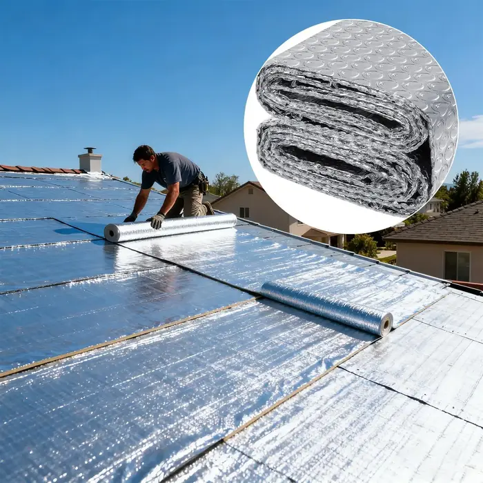 Bâche isolante thermique imperméable à bulles, double réflexion, pour toit de camping-car, porte de garage, camion