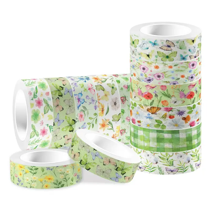 Ruban adhésif Washi à motif floral de printemps
