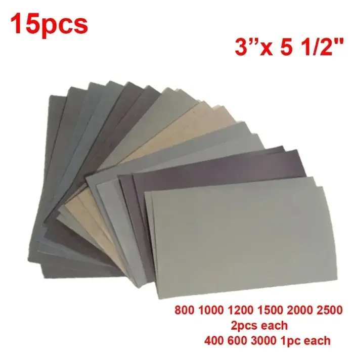 Papier abrasif 400 600 3000 800 1000 1200 1500 2000 2500 grains