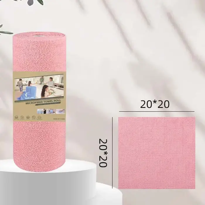 Rouleau de chiffons de nettoyage en microfibre détachables, torchons de cuisine super absorbants à s