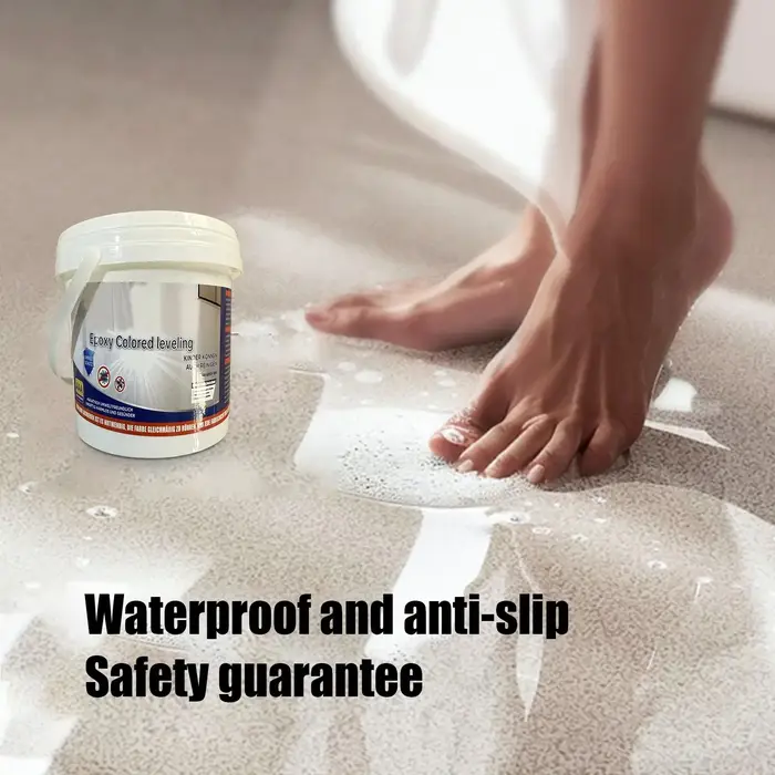 Revêtement de sol, peinture époxy, sable, à base d'eau, auto-nivelant, effet marbre brillant, imperméable, coloré pour la finition du bois de carrelage