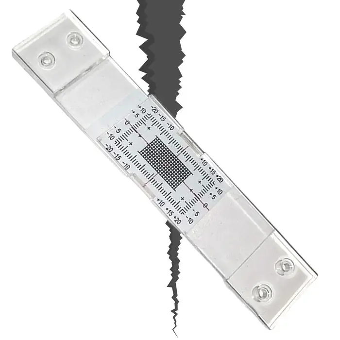 Jauge analogique de surveillance des fissures en acrylique transparent de précision pour la réaménagement sismique des bâtiments armés
