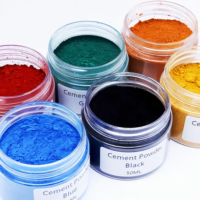 Ensemble de pigments en poudre pour ciment et gypse