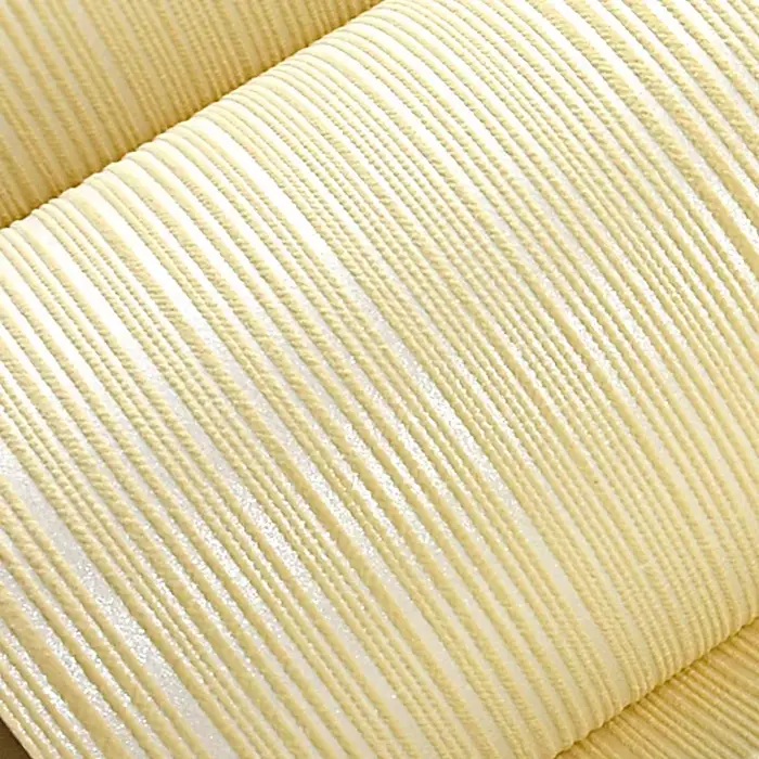 Papier peint rayé uni 3D non tissé floqué