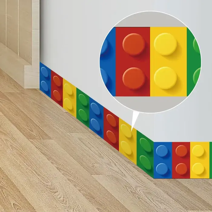 Papier peint blocs 3D pour chambre d'enfants