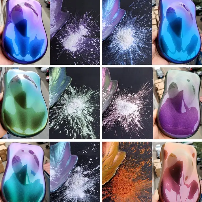 Pigments de revêtement caméléon de voiture à couleur changeante