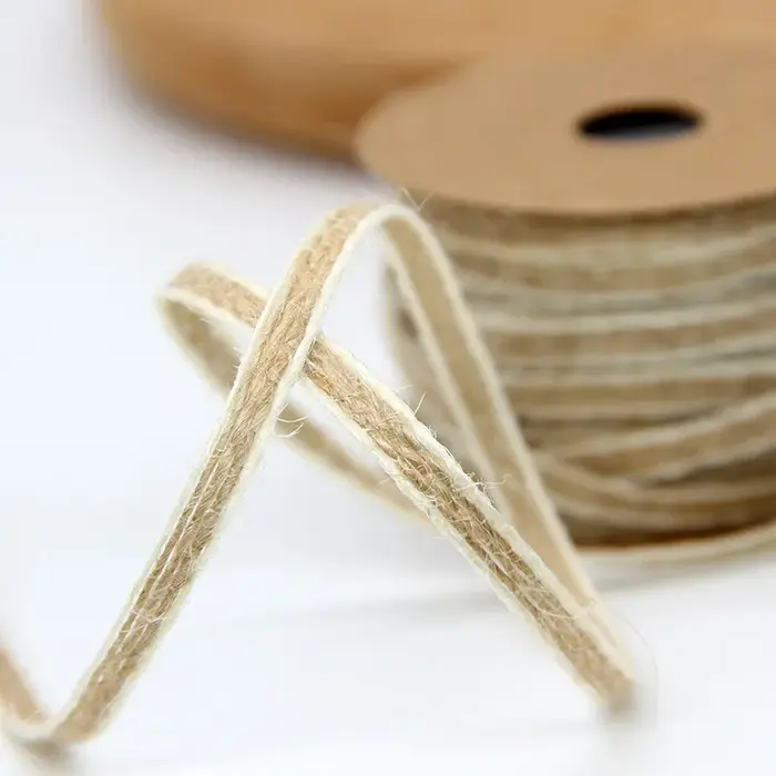 Rubans de tissage en toile de Jute naturelle